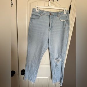 Loft straight leg distressed jeans
